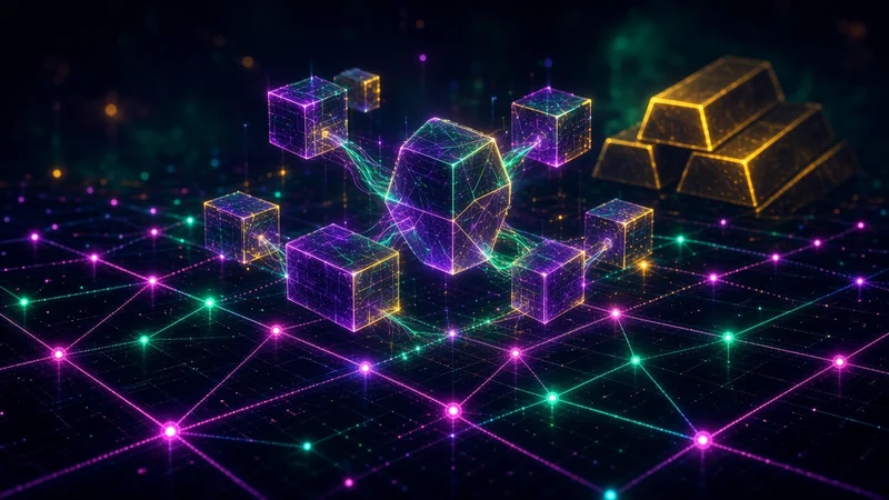 Illustration abstraite néon : La logique de Bitcoin expliquée simplement, pour les débutants