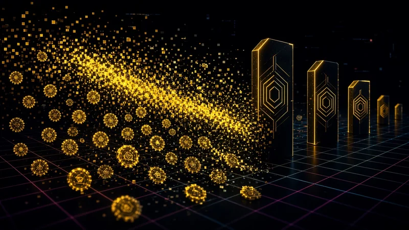 Illustration abstraite néon : La crypto est forcée de mûrir : la plupart des tokens vont disparaître