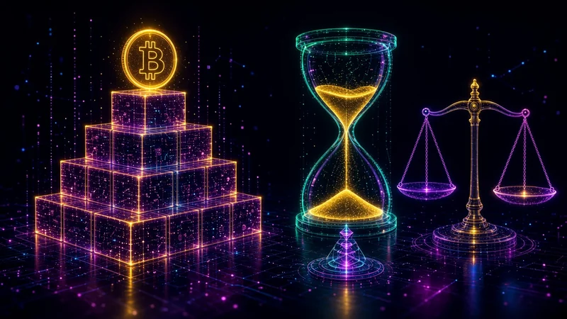 Illustration abstraite néon : Es-tu prêt à détenir du Bitcoin ?